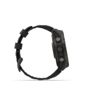Garmin Fenix 8 Pro - 51mm Amoled Sapphire, Titanio con revestimiento de DLC con correa de silicona negra