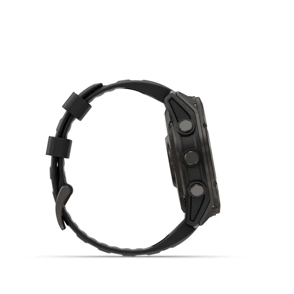 Garmin Fenix 8 Pro - 51mm Amoled Sapphire, Titanio con revestimiento de DLC con correa de silicona negra