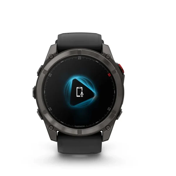 Garmin Fenix 8 Pro - 51mm Amoled Sapphire, Titanio con revestimiento de DLC con correa de silicona negra