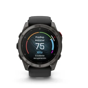 Garmin Fenix 8 Pro - 51mm Amoled Sapphire, Titanio con revestimiento de DLC con correa de silicona negra