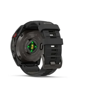 Garmin Fenix 8 Pro - 51mm Amoled Sapphire, Titanio con revestimiento de DLC con correa de silicona negra