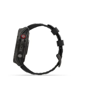 Garmin Fenix 8 Pro - 51mm Amoled Sapphire, Titanio con revestimiento de DLC con correa de silicona negra