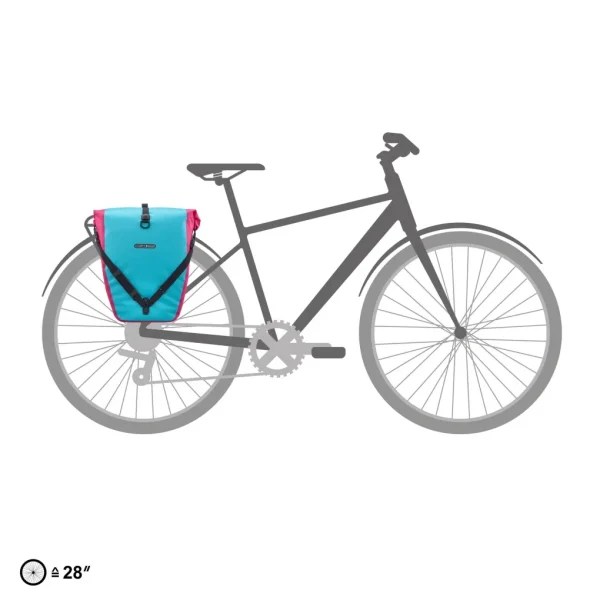 Alforja Urban Ortlieb BACK-ROLLER Cyber QL2.1 Alforja 20l. Azul-Rosa Fluo