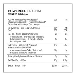 PowerBar PowerGel Fresa Banana 24 unidades