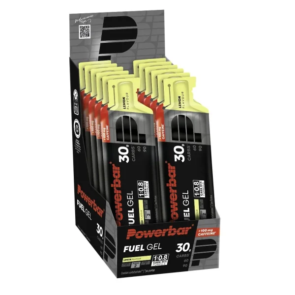 PowerBar Fuel Gel 30 Black Line Limón cafeína 12 unidades