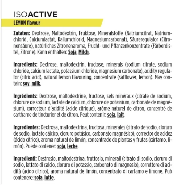 PowerBar Bote IsoActive Limón 600gr