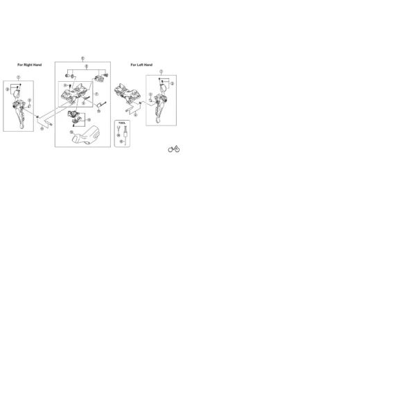 Unidad de tapa IZQUIERDA Shimano ST-6800