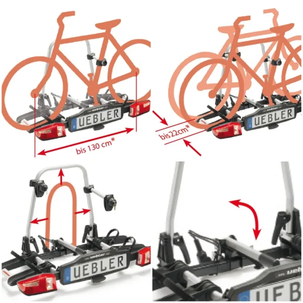 Portabicicletas Plegable Uebler X31 S para 3 Bicicletas 60º