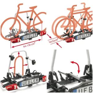 Portabicicletas Plegable Uebler F24 para 2 Bicicletas
