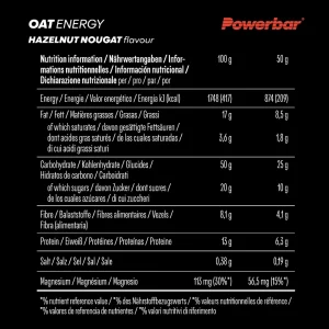 Barrita PowerBar OAT Energy Avena con Relleno de avellanas 15u*50gr