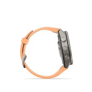 Garmin Fenix 9 Pro – inReach, 43mm Amoled Titanio correa silicona en salmón/naranja